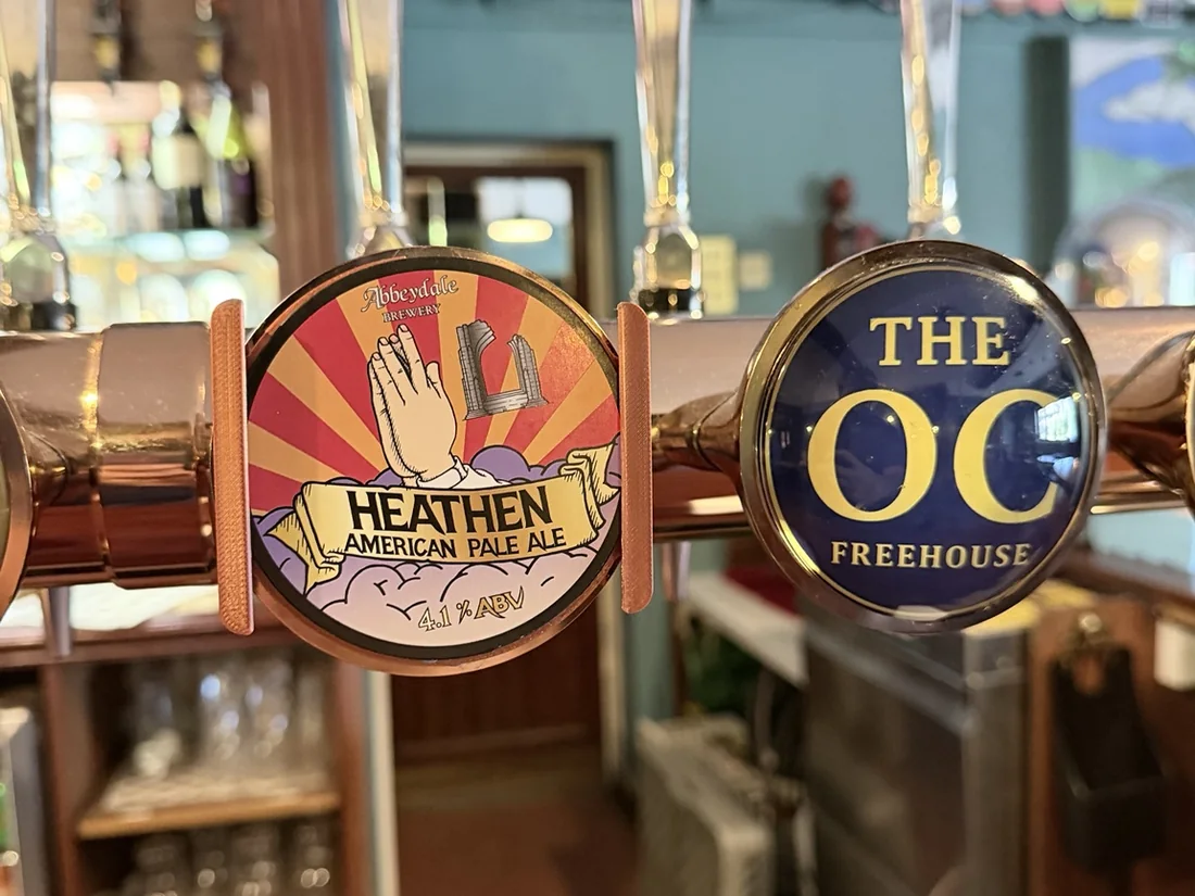 Abbeydale Heathen on the dedicated gluten-free line beside The OC branding