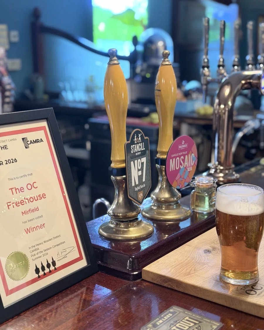 The OC receiving its CAMRA Pub of the Season award